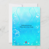 Invitation Mermaid Beach Under the Sea Party Merci (Dos)