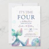 Invitation Mermaid Birthday (Devant)