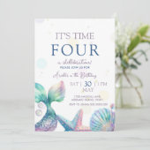 Invitation Mermaid Birthday (Debout devant)