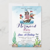 Invitation Mermaid Birthday Bash (Devant)