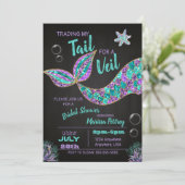Invitation Mermaid Bridal Shower, parties scintill (Debout devant)
