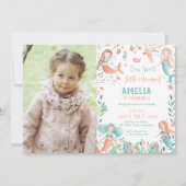Invitation Mermaid doux et doux, anniversaire sous la mer Pho (Devant)