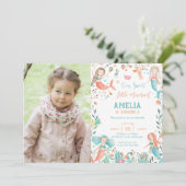 Invitation Mermaid doux et doux, anniversaire sous la mer Pho (Debout devant)