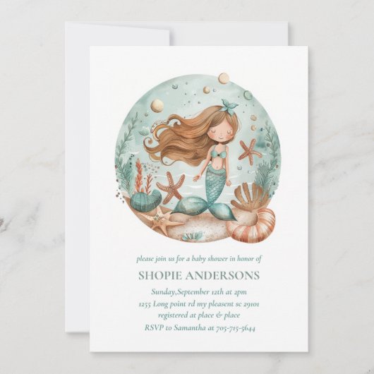 Invitation Mermaid Dreams Kids (Devant)