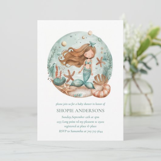 Invitation Mermaid Dreams Kids (Debout devant)