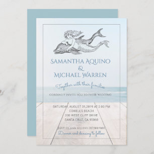 Invitation Mermaid Et Dolphin Beach Mariage