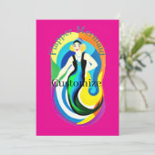 Invitation Mermaid Flapper Colorée Thunder_Cove (Debout devant)