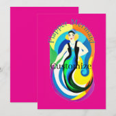 Invitation Mermaid Flapper Colorée Thunder_Cove (Devant / Derrière)