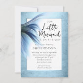 Invitation Mermaid Glam Tail | Dusty Ice Blue Luster Douche (Devant)