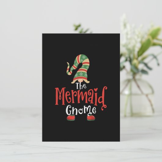 Invitation Mermaid Gnome Matching Family Group Christmas Paja (Debout devant)