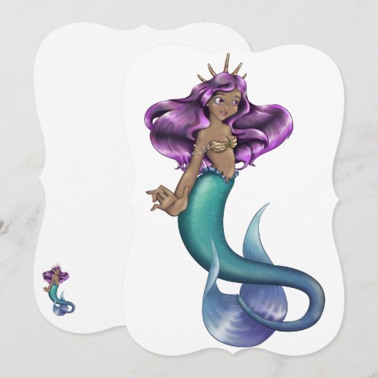 Invitation Mermaid Iole (Devant / Derrière)