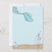 Invitation Mermaid Kisses Starfish Souhaite n'importe quel âg (Dos)