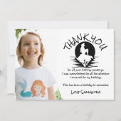 Invitation Mermaid Merci fête d'anniversaire (Devant)