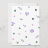 Invitation Mermaid Mette Sous La Parties scintillant De Mer A (Dos)