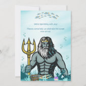 Invitation Mermaid mignonne & Sea King Baby Sprinkle Invitati (Dos)