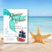Invitation Mermaid Nautique & Pirate double anniversaire
