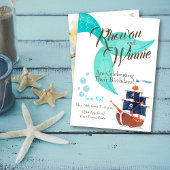 Invitation Mermaid Nautique & Pirate double anniversaire