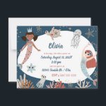 Invitation Mermaid Ocean Beach Party Octopus Birthday Kid<br><div class="desc">Célébrez l'occasion spéciale de votre enfant avec une invitation faite sur mesure à la fête d'anniversaire. Mermaid Ocean Sea Beach Party Pieuvre fête d'anniversaire pour enfants. Personnalisez avec toutes vos informations. Crée une impression durable.</div>