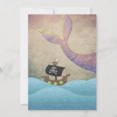 Invitation Mermaid ou Pirate mignon Baby shower de révélation (Dos)