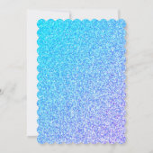 Invitation Mermaid Parties scintillant bulle violet Turquoise (Dos)