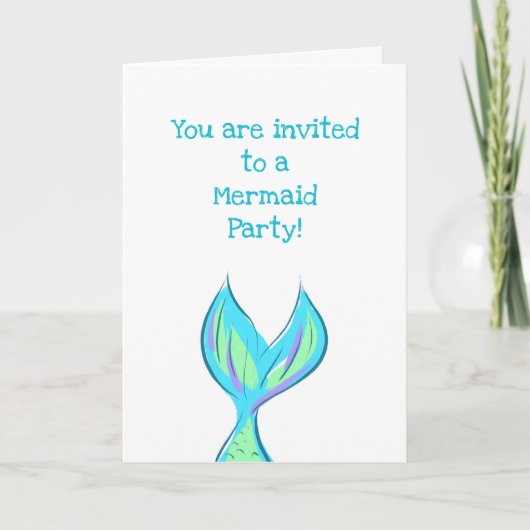 Invitation Mermaid Party (Devant)