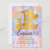 Invitation Mermaid Pool Party Pink Mermaid un anniversaire (Devant)