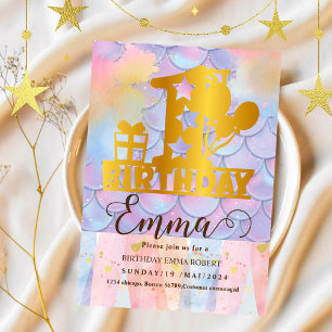 Invitation Mermaid Pool Party Pink Mermaid un anniversaire