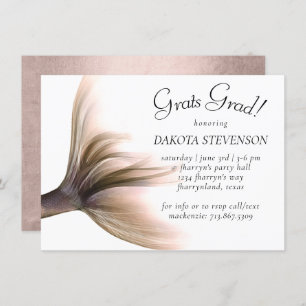 Invitation Mermaid Posh   Dusty Terracotta Peach Graduation