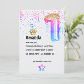 Invitation Mermaid Princess Balloon 1er anniversaire (Debout devant)