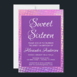 Invitation Mermaid Purple Balances & Sparkle Sweet 16 Anniver<br><div class="desc">Mermaid PurpleSweet Seize Anniversaire Invitation pour une fête sous la mer 16e anniversaire fête. Cette invitation est parfaite pour une Fille Sirène Sweet 16 Anniversaire. Veuillez contacter le concepteur pour customiser les articles correspondants.</div>