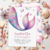 Invitation Mermaid Queue sous la mer Girl Anniversaire