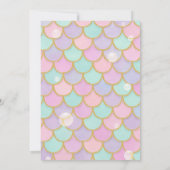 Invitation Mermaid Queue Sous L'Invitation D'Anniversaire En (Dos)