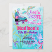 Invitation Mermaid Roller Sking fête d'anniversaire (Devant)
