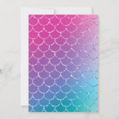 Invitation Mermaid Roller Sking fête d'anniversaire (Dos)