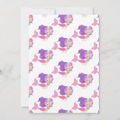 Invitation Mermaid rose violet Merci de fête d'anniversaire (Dos)
