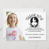 Invitation Mermaid rose violet Merci de fête d'anniversaire I (Devant)