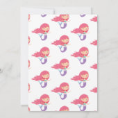 Invitation Mermaid rose violet Merci de fête d'anniversaire I (Dos)