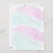 Invitation Mermaid rose violet or Aquarelle Anniversaire (Dos)