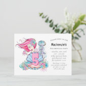 Invitation Mermaid Sea Life | Fête d'anniversaire avec âge pe (Debout devant)