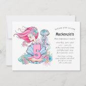 Invitation Mermaid Sea Life | Fête d'anniversaire avec âge pe (Devant)