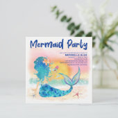 Invitation Mermaid Sea | Tropical Beach Enterrement de mariag (Debout devant)
