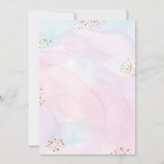 Invitation Mermaid Sparkles Gold Anniversaire (Dos)