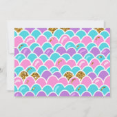 Invitation Mermaid Splish Pool Party Fille Anniversaire (Dos)