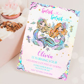 Invitation Mermaid Splish Splash 4e fête d'anniversaire