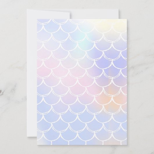 Invitation Mermaid Splish Splash 4e fête d'anniversaire (Dos)