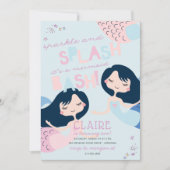 Invitation Mermaid Splish Splash Bash Anniversaire (Devant)