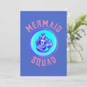 Invitation Mermaid Squad Mermaid Anniversaire (Debout devant)