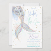 Invitation Mermaid Tail Anniversaire (Devant)