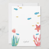 Invitation Mermaid Tail fête d'anniversaire (Dos)