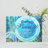 Invitation Mermaid Tail Magic Under the Sea Sweet 16 Annivers (Debout devant)
